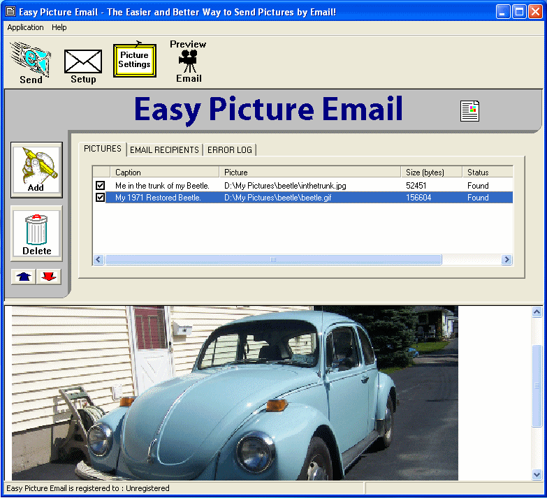 Screenshot for Easy Picture Email 3.2.0