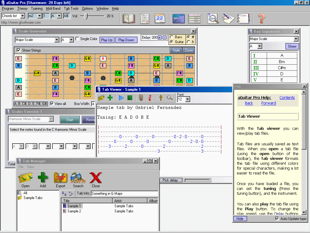 Click to view aGuitar Pro 2.01 screenshot