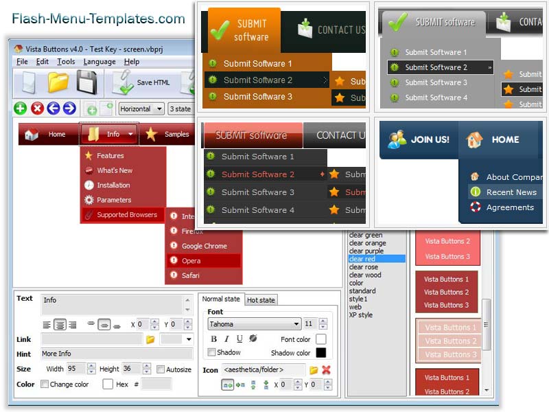 Click to view Flash Menu Builder 1.0 screenshot