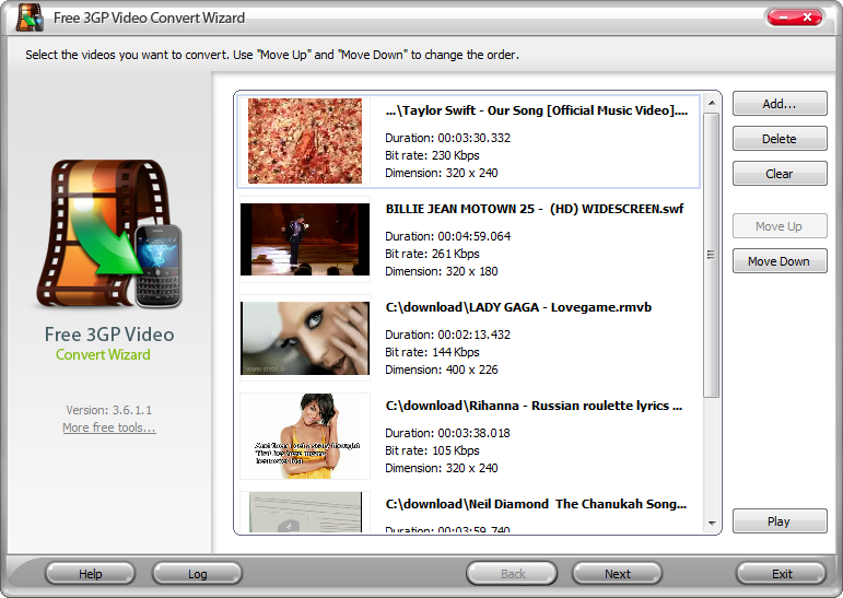 Click to view Free 3GP Video Convert Wizard 4.5.8 screenshot