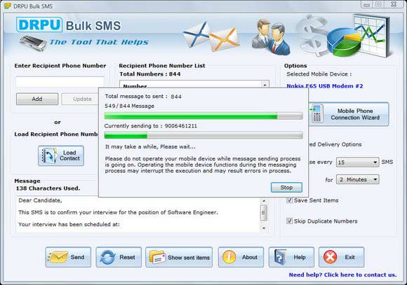 Click to view SMS Software 6.0.1.4 screenshot