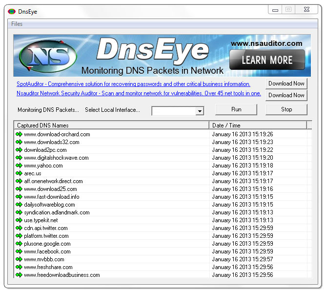 Click to view DnsEye 1.6.7 screenshot