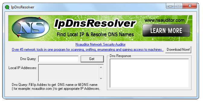 Click to view IpDnsResolver 1.4.5 screenshot