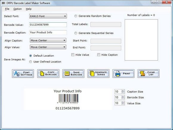 Click to view Barcode Label Design Application 5.0.1.5 screenshot