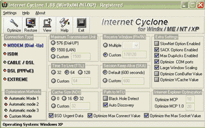 Click to view Internet Cyclone 2.22 screenshot