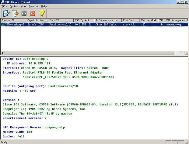 Click to view CDP Cisco Client 3.3 screenshot