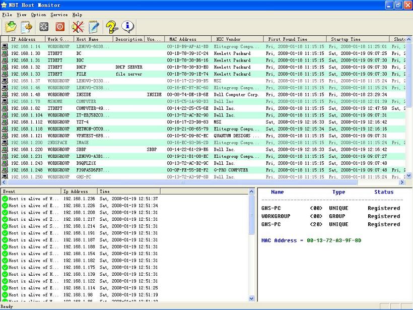 Click to view NBT Host Monitor 1.0 screenshot