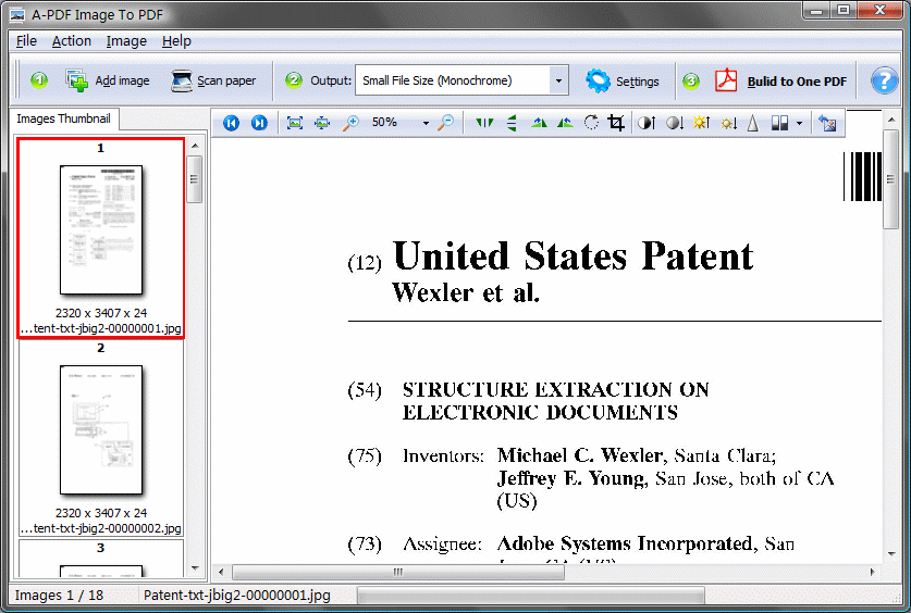 Click to view A-PDF Image to PDF 6.8 screenshot