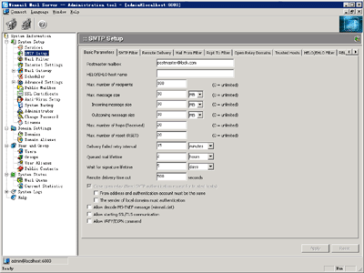 Click to view Winmail Mail Server 5.1 screenshot
