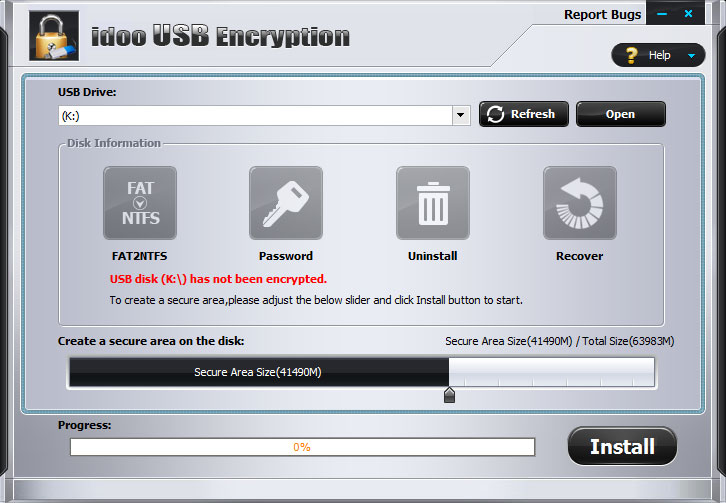 Click to view idoo USB Encryption 3.0 screenshot