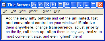 Screenshot for Actual Title Buttons 8.1.1