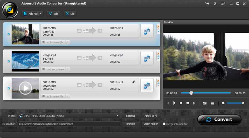 Click to view Aiseesoft Audio Converter 6.3.16 screenshot