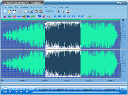 Click to view Power Audio Editor Pro 2.00 screenshot