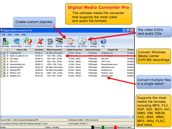 Click to view Digital Media Converter Pro 4.1 screenshot