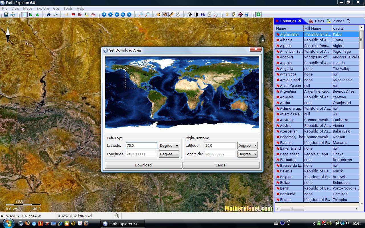 Click to view Earth Explorer 6.1 screenshot