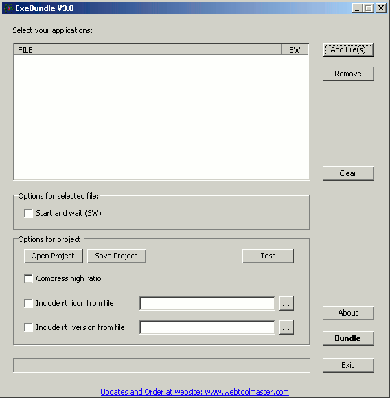Click to view EXE Bundle - The file joiner 3.13 screenshot