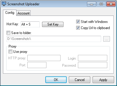 Click to view Screenshot Uploader 0.25 screenshot