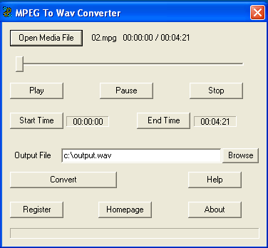 Click to view MPEG To Wav Converter 1.0.8.4 screenshot