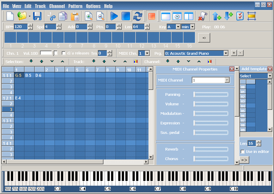 Click to view MIDI Tracker 1.3.3 screenshot