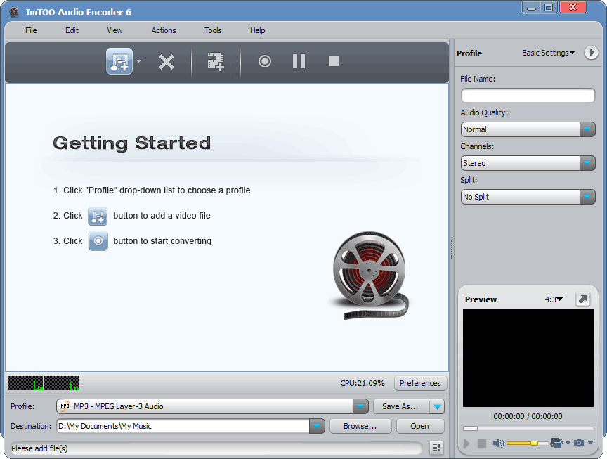 Click to view ImTOO Audio Encoder 6.3.0.0805 screenshot