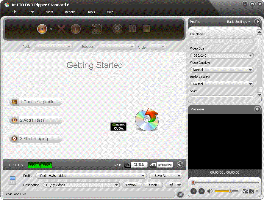 Click to view ImTOO DVD Ripper Standard 7.0.0.1121 screenshot