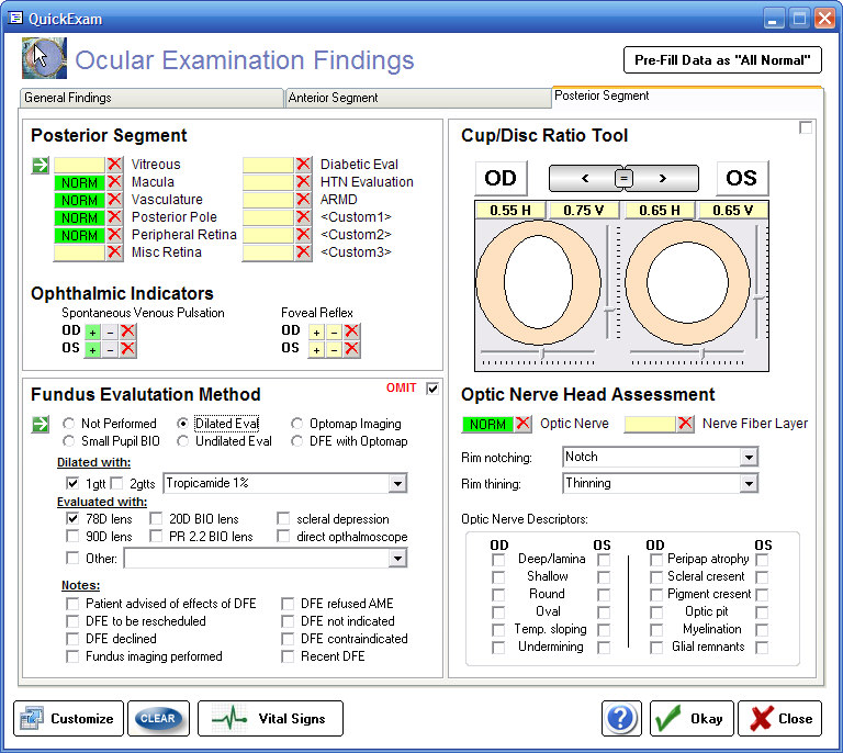 Click to view Ophthalmic EMR - ezChartWriter 4.4.4 screenshot