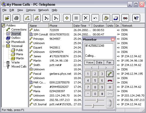 Click to view PC-Telephone 7.0 screenshot