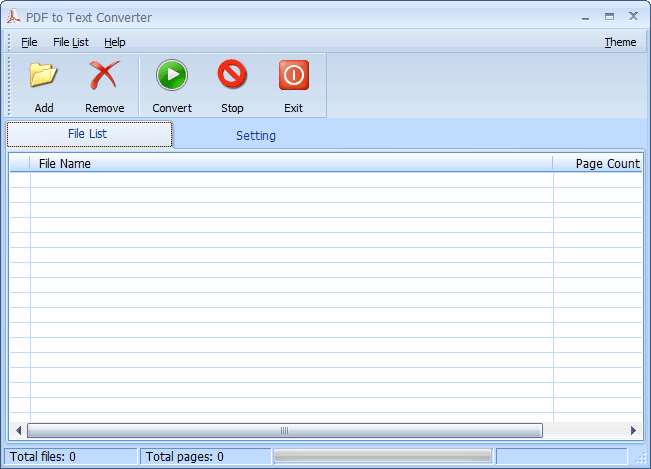 Click to view PDF to Text Converter Free 4.0 screenshot