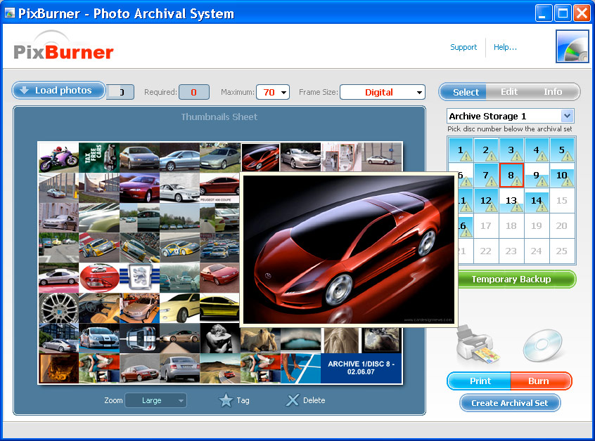 Click to view PixBurner 2.0 screenshot