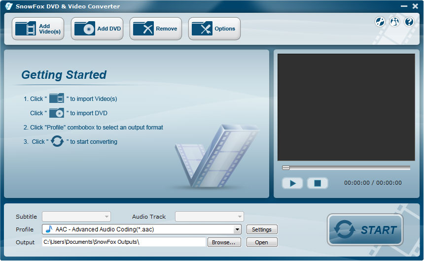 Click to view SnowFox Total Media Converter 3.5.0 screenshot