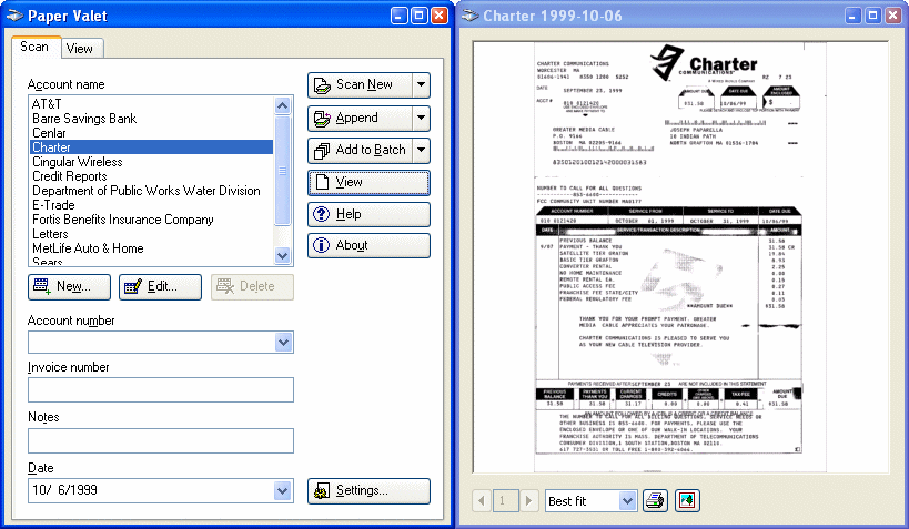 Click to view Paper Valet 2.1.09 screenshot