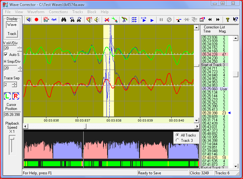 Click to view Wave Corrector Professional 3.7 screenshot