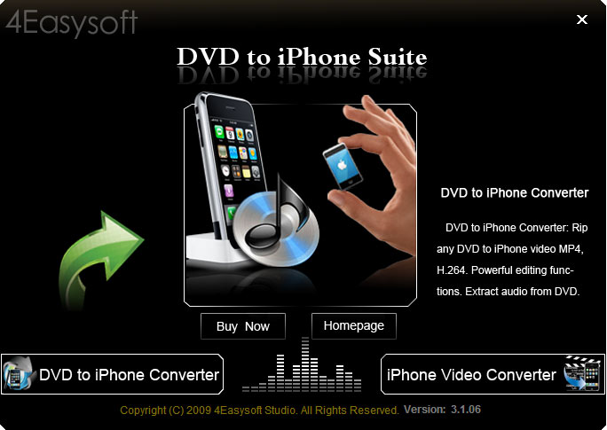 Click to view 4Easysoft DVD to iPhone Suite 3.2.26 screenshot