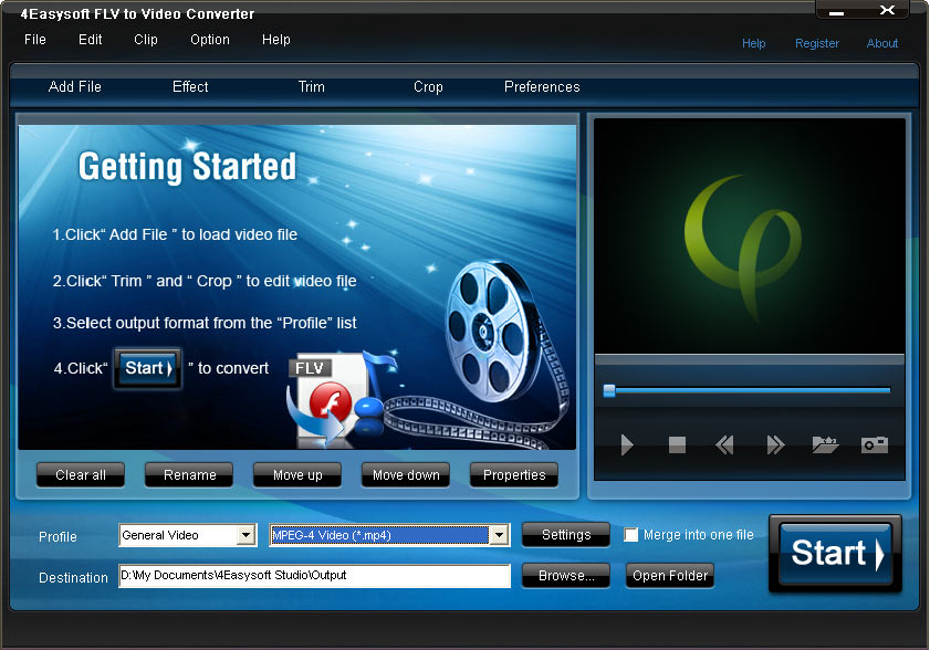 Click to view 4Easysoft FLV to Video Converter 3.1.26 screenshot