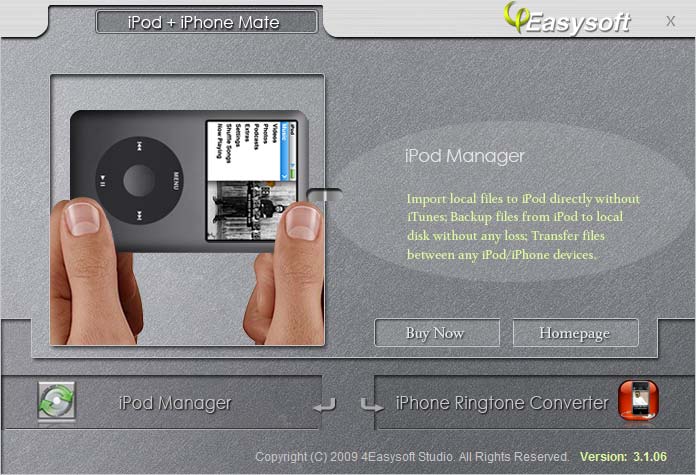 Click to view 4Videosoft iPod + iPhone Mate 3.3.38 screenshot