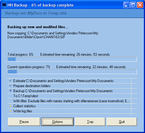 Click to view NH Backup 3.0.74 screenshot