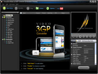 Click to view Clone2Go Video to 3GP Converter 2.5.0 screenshot