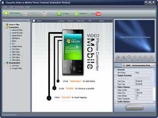 Click to view Clone2Go Video to Mobile Phone Converter 2.5.0 screenshot