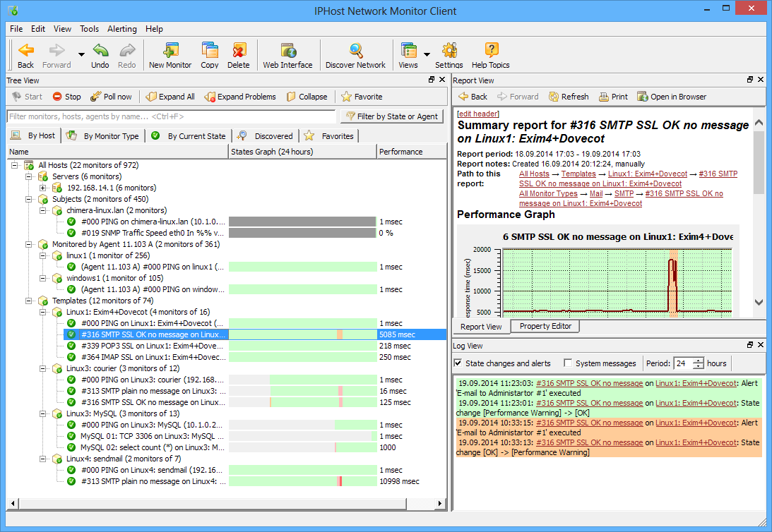 Click to view IPHost Network Monitor 3.5.7890 screenshot