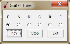 Click to view Guitar Tuner 1.01 screenshot