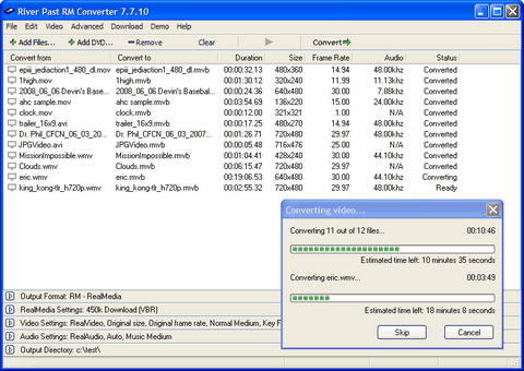 Click to view River Past RM Converter 2.8 screenshot