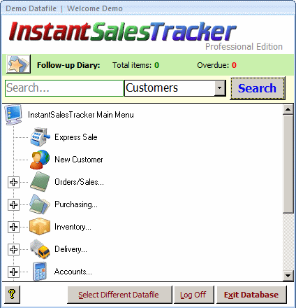 Click to view InstantSalesTracker 3.0 screenshot