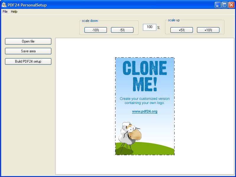 Click to view PDF24 Creator Personalizer 1.0 screenshot