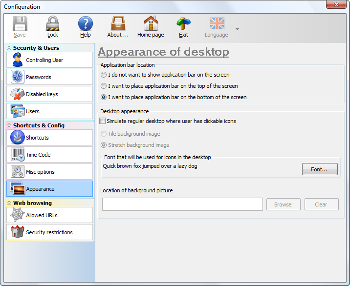 Click to view Public Kiosk Software 7.7 screenshot