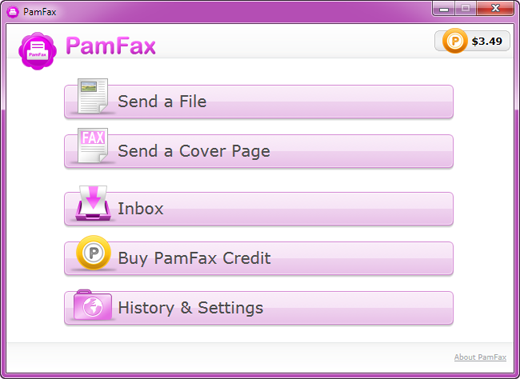 Click to view PamFax 3.4 screenshot