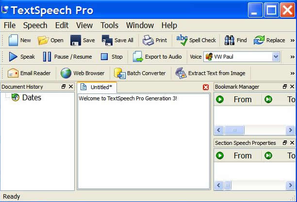 Click to view TextSpeech Pro Elements for Windows 3.6.7 screenshot