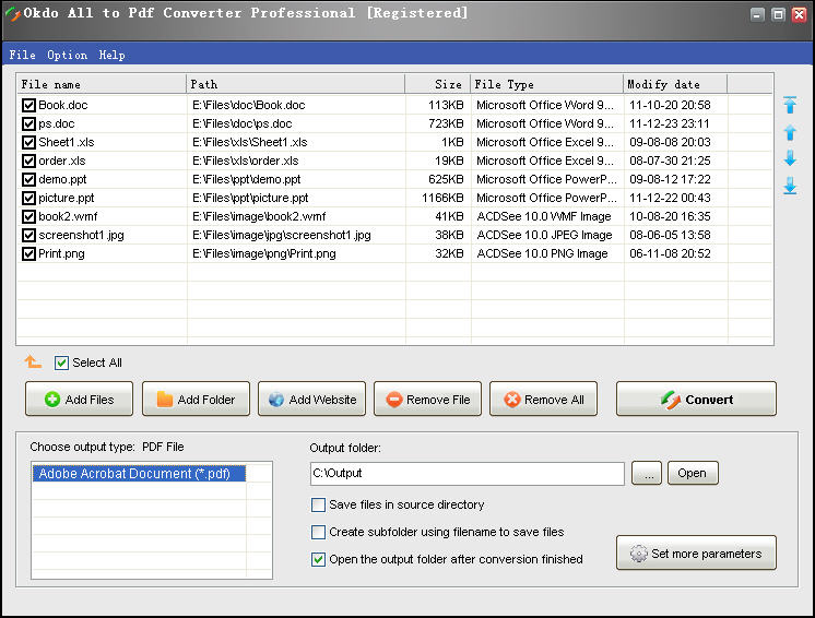 Click to view Okdo All to Pdf Converter Professional 5.4 screenshot