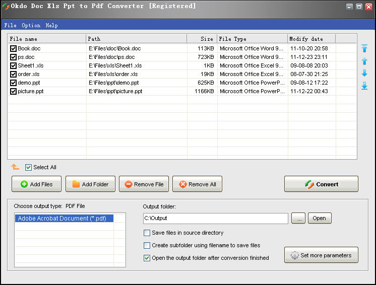 Click to view Okdo Doc Xls Ppt to Pdf Converter 5.4 screenshot