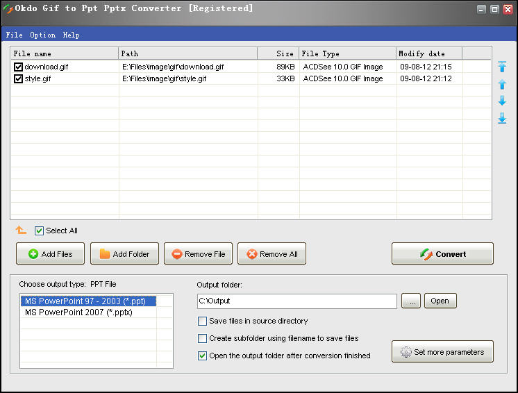 Click to view Okdo Gif to Ppt Pptx Converter 5.4 screenshot