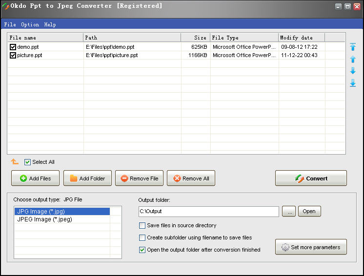 Click to view Okdo Ppt to Jpeg Converter 5.4 screenshot